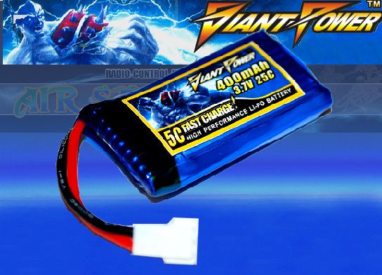 GIANTPOWER��3.7V400mAh25C 5C���㡼����ǽ(WALKERA��WALKERA��V120D06��V100D08��V100D03BL��MINI CP�ʤɤ����Ѳ�ǽ)