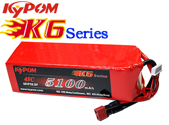 KYPOM KT5100-45-6S 22.2V5100mAh 45C-90C K6シリーズ★ハイレート★3CチャージOK KYPOM KT5100-45-6S 22.2V5100mAh 45C-90C K6シリーズ★ハイレート★3CチャージOK