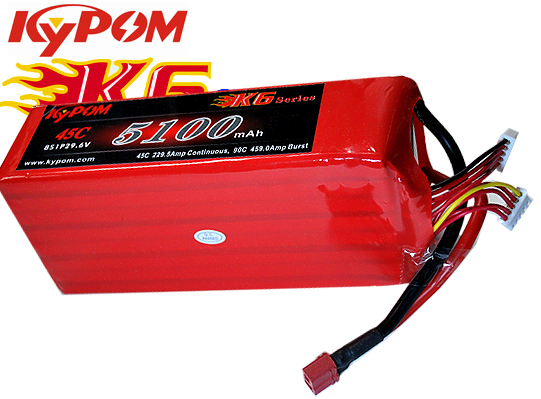 KYPOM KT5100-45-8S 29.6V5100mAh 45C-90C K6シリーズ★ハイレート★3CチャージOK KYPOM KT5100-45-8S 29.6V5100mAh 45C-90C K6シリーズ★ハイレート★3CチャージOK