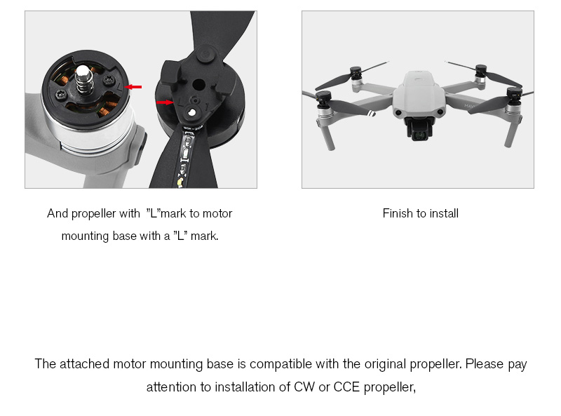 ドローン「AN DJI Mavic Air2用 LED フラッシュ プロペラ」