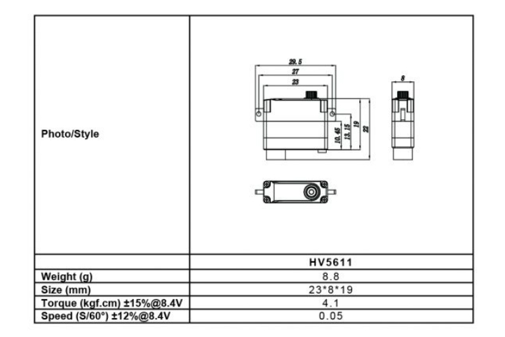 FRSKY Xact Servo HV5611サーボ