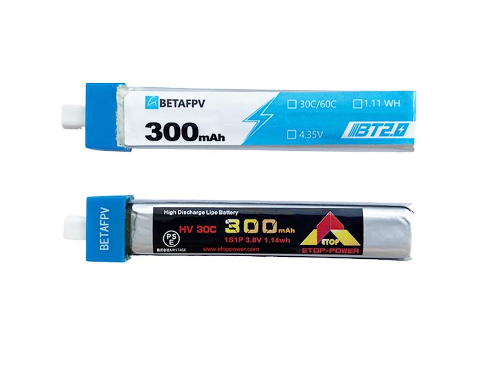 ETOP　3.8V　300mAh 1S 30C HV バッテリー【BETA　BT2.0互換品】【Meteor65 Meteor65 HD HX100SEに最適】