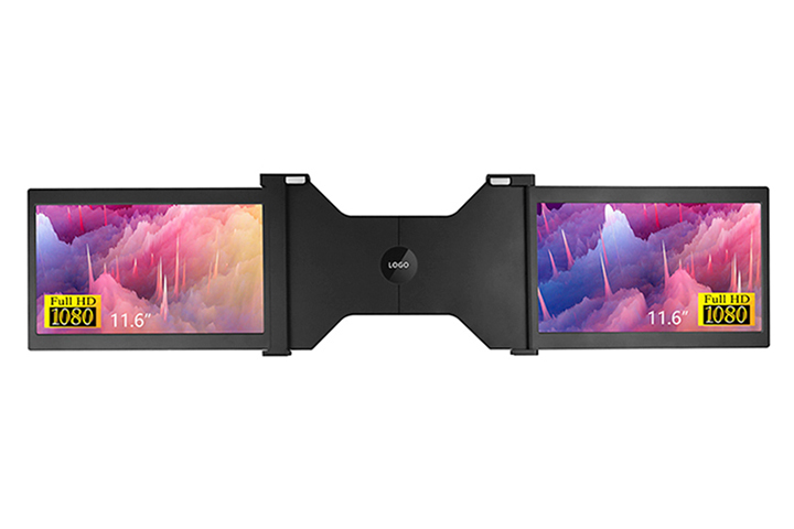 AT ノートパソコン用 ポータブル3画面拡張モニター11.6インチ
