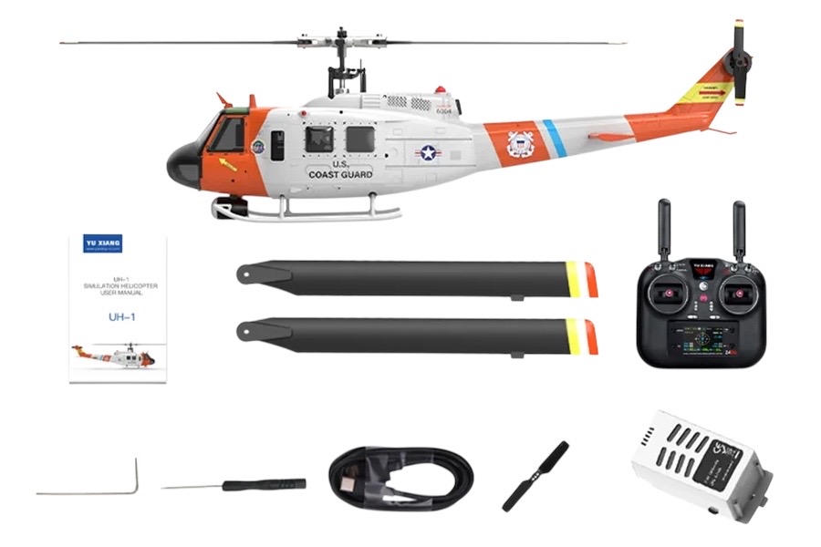 Yu Xiang F07S UH1 GPS ヘリコプター - RTF【技適取得済み】【オリジナル日本語説明書付】【アルミケース付き】