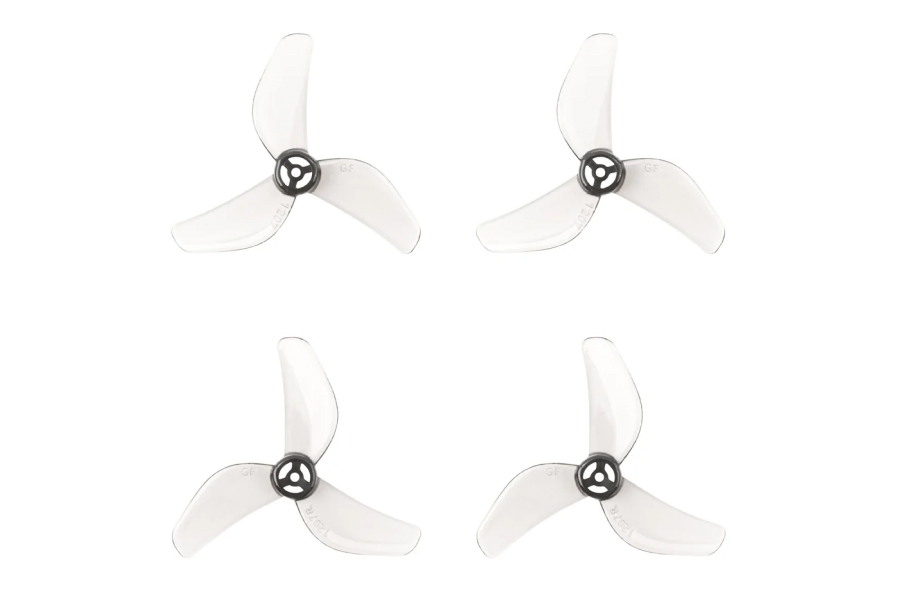 BETAFPV Gemfan 1207 3枚羽根プロペラ（シャフト径1.0mm）【Air65Ⅱ】【透明グレー】【4個】