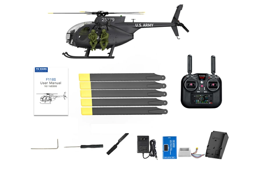 .YuXiang  F118S-MH6  MD500 MH6 GPS 安定ヘリコプター - RTF 【技適取得済み】【PSE対応】【オリジナル日本語説明書付】