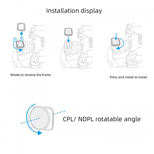 Nancy DJI Mavic Air2用 NDフィルター　6Pacsセット　【UV CPL ND8 ND16 ND32 ND64　各1個】