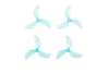 BETAFPV プロペラ Gemfan 45mm 3-Blade Propellers (1.5mm Shaft 4PCS)(クリアブルー)【対応モーター：1103ブラシレスモーター】【Mereor75 Pro】