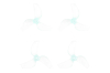 BETAFPV プロペラ Gemfan 1219S 3-Blade Propellers (1.0mm Shaft)【クリアブルー】【対応モーター：0702ブラシレスモーター】【Meteor65】【Meteor65 Pro】
