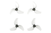 BETAFPV プロペラ Gemfan 1219S 3-Blade Propellers (1.0mm Shaft)【クリアグレー】【対応モーター：0702ブラシレスモーター】【Meteor65】【Meteor65 Pro】