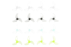 BETAFPV プロペラ Gemfan 1219S 3-Blade Propellers【各種4枚ずつ/16枚セット/クリア、クリアブルー、クリアグリーン、クリアグレー】【対応モーター：0702ブラシレスモーター】【Meteor65シリーズ】