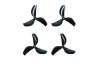 BETAFPV プロペラ Gemfan 45mm 3-Blade Propellers (1.5mm Shaft 4PCS)(ブラック)【対応モーター：1103ブラシレスモーター】【Mereor75 Pro】
