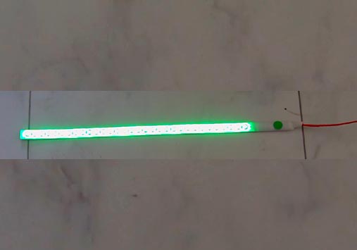 ナイトライダーLEDライン　3528SMD32-G　300mmｘ8mm　（エポキシ表面保護）　　グリーン　