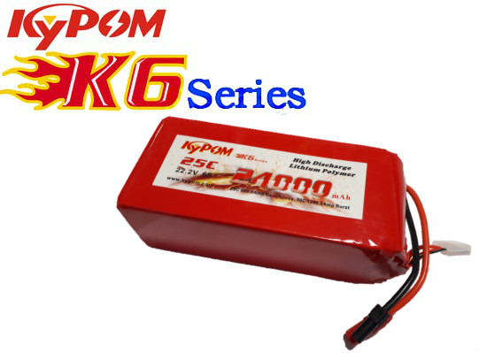 KYPOM　KT24000-25　22.2V24000mAh 25C-50C　K6シリーズハイレートAX150・XT150　　S1000などに